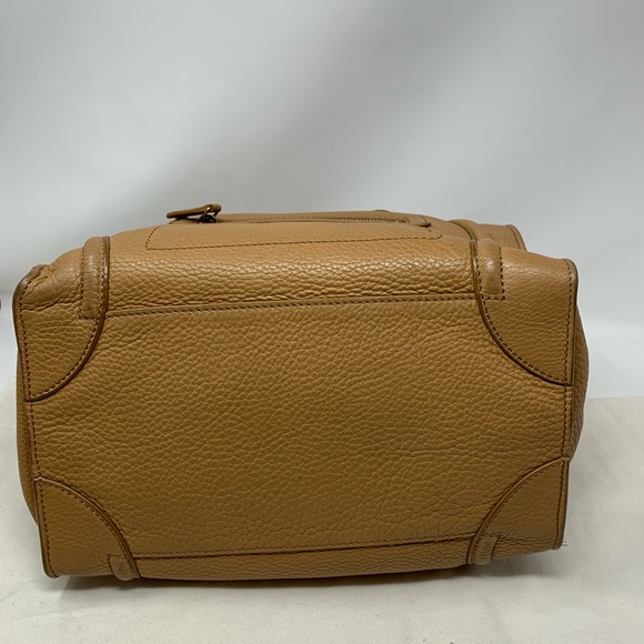 Authentic CELINE Mini camel Leather Luggage Tote Bag - Picture 10 of 16